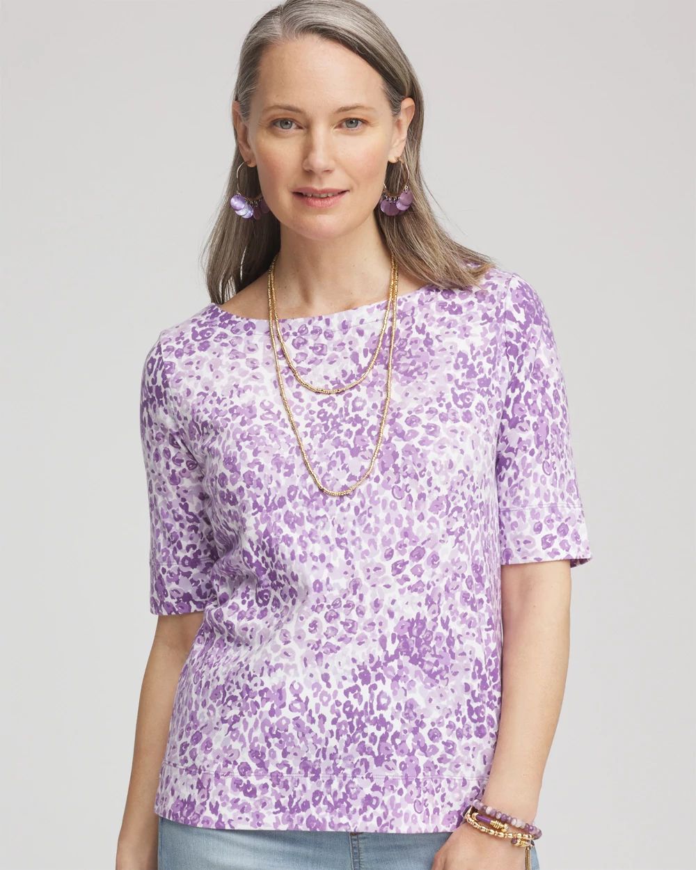 Planet Pima Cotton Striped Swing Turtle Tee main image 1